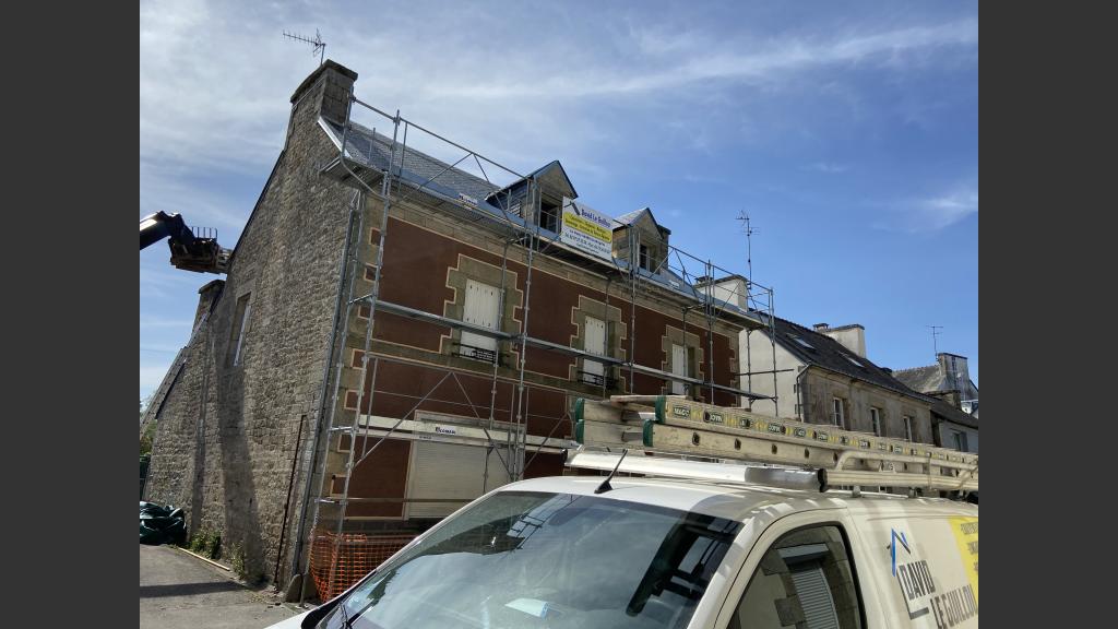 Chantier rÃ©alisÃ© par l'entreprise David Le Guillou Couverture Ã  Silfiac 56